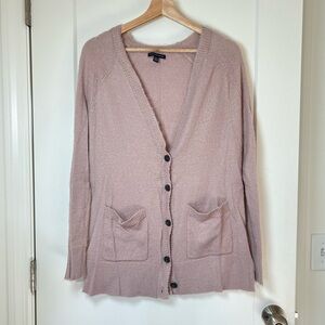 🌿SOLD🌿 American Eagle Soft Fuzzy Blush Pink Button-Up Cardigan 🌸